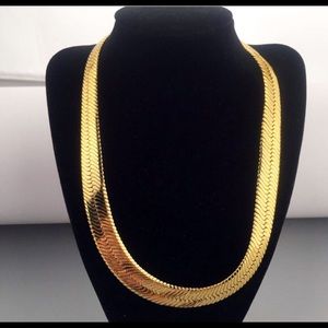 18k gold plated HerringBone chain